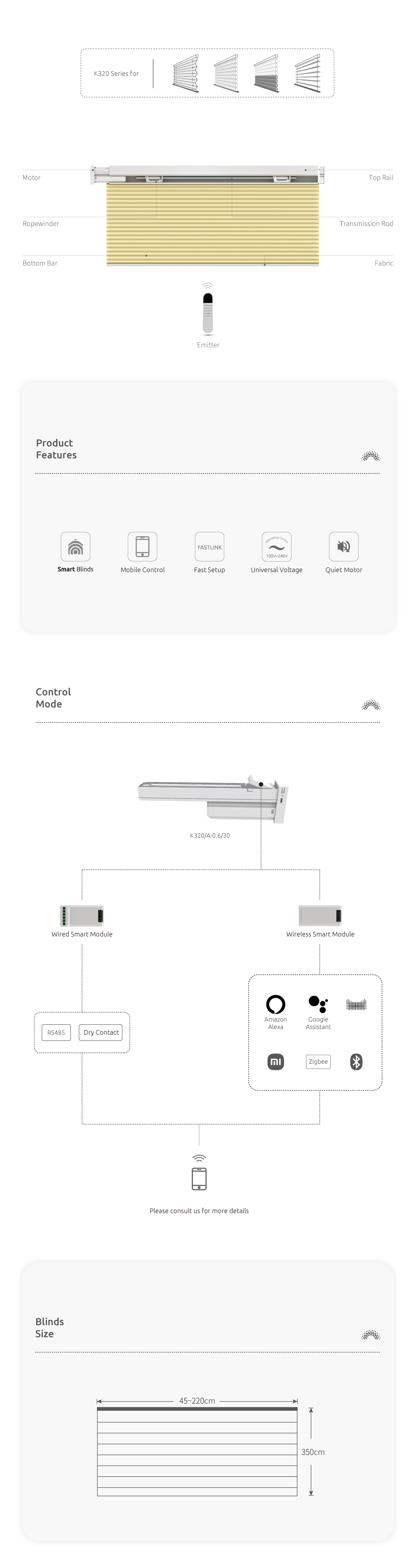 SUNfree blinds and motors