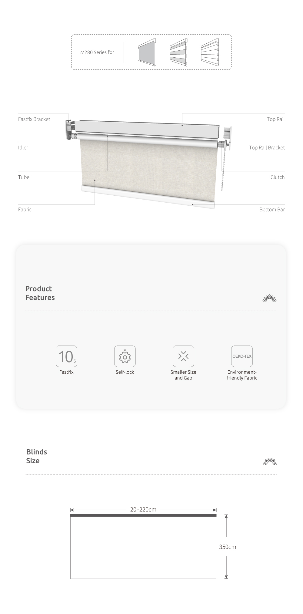 SUNfree blinds and motors