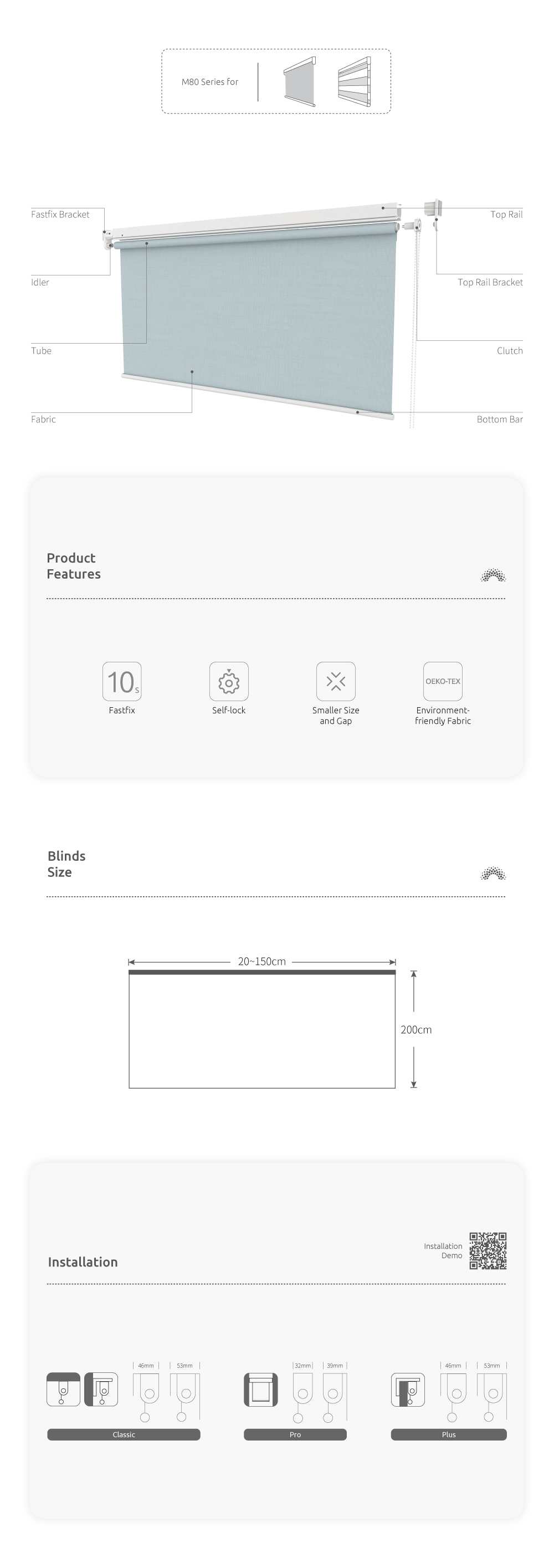 SUNfree blinds and motors